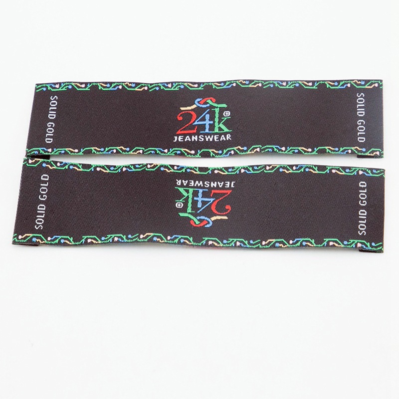 商标厂家直销多色logo织唛高密彩色织标服饰领标免费设计边缘柔软