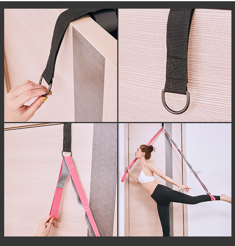 厂家直销瑜伽带伸展带 体位拉升拉力带一字马拉筋带劈叉菊绳