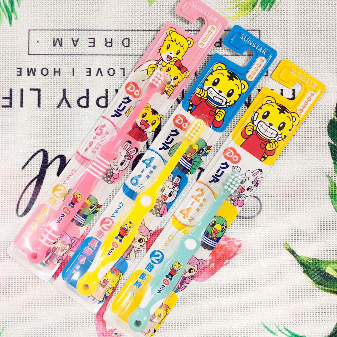 日本原装巧虎牙刷婴幼儿训练加韧软毛牙刷多色混发1-6岁宝宝牙刷