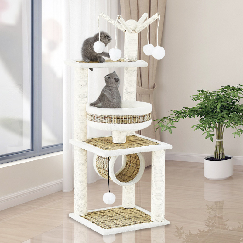 猫爬架猫跳台剑麻柱实木猫抓板猫玩具猫窝猫屋猫树一体小型用品