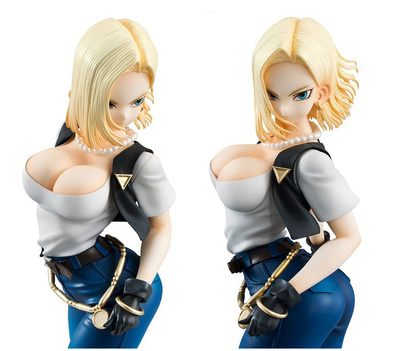 mh七龙珠女孩系列人造人18号2代站姿公仔手办模型