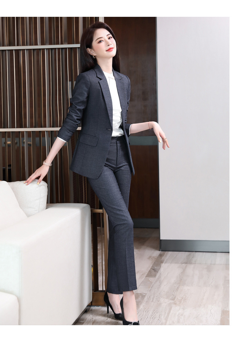 经典修身职业西装套装女士三件套时尚气质简约正装售楼经理工作服