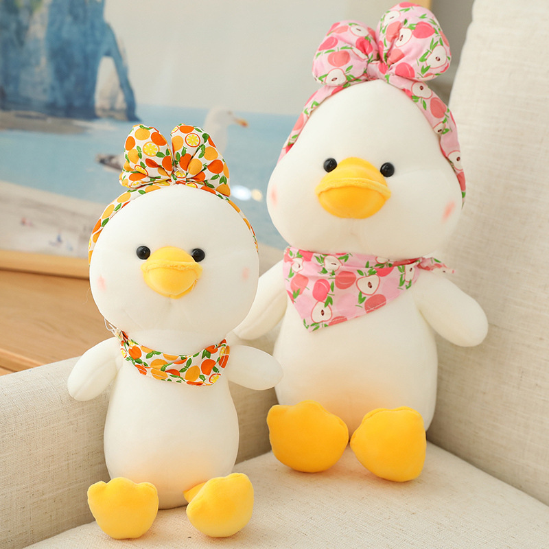 网红你好鸭上学鸭淑女鸭公仔毛绒玩具抓机布娃娃活动礼品定制批发