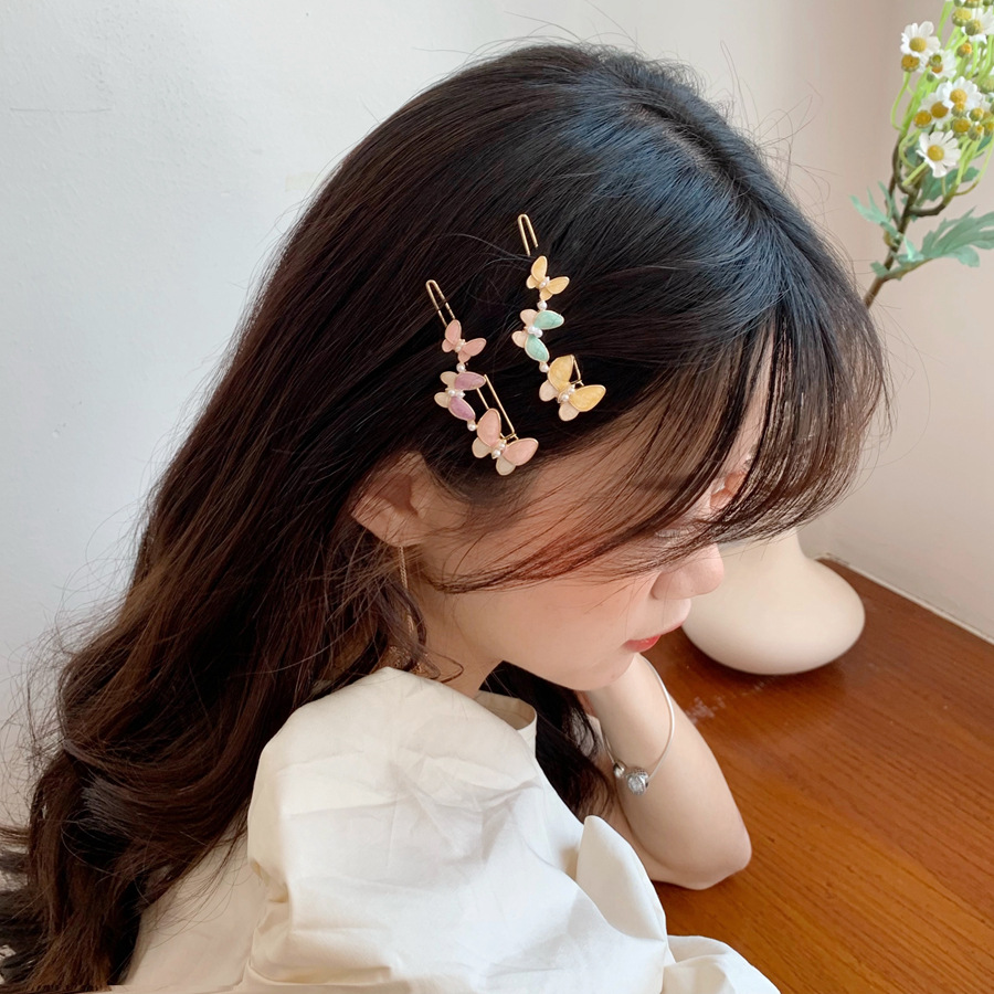长大的童话~小仙女蝴蝶发夹气质滴油发卡边夹少女刘海夹子发饰女