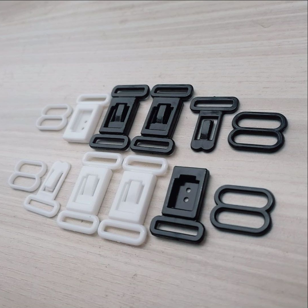 现货供应 内衣塑料调节插扣 日系JK领结扣配件  文胸泳装黑白对扣