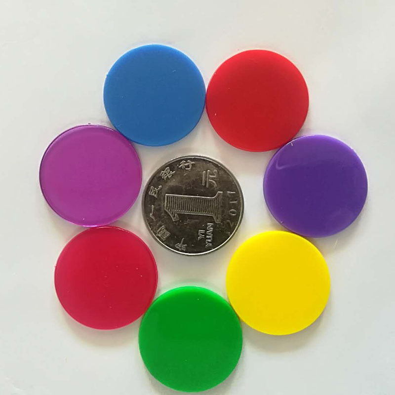 厂家直供25mm彩色实色小圆片塑料玩具筹码圆牌各种规格游戏积分币