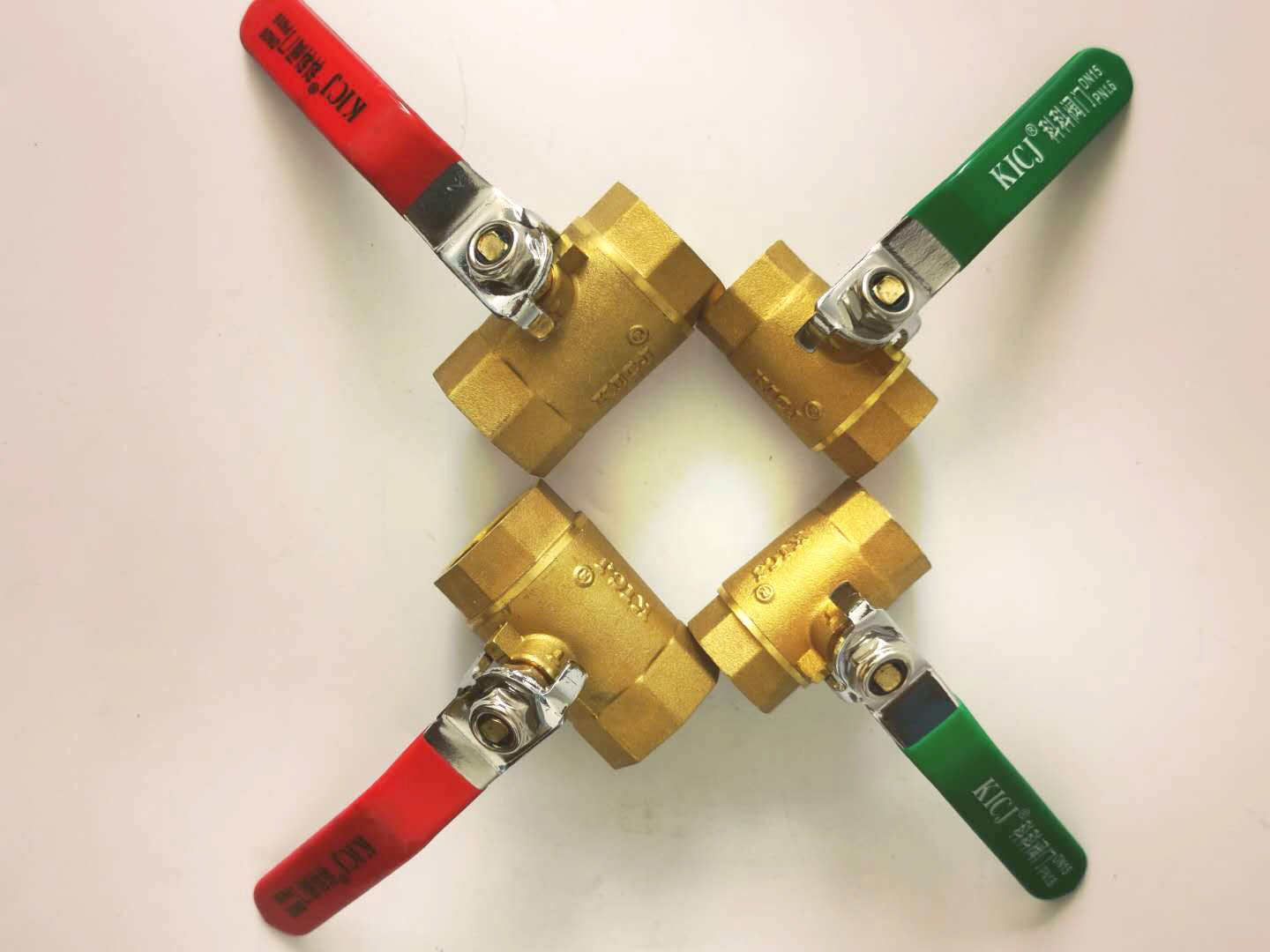 kicj广州科科阀门101b黄铜双内丝加厚铜球阀水暖配件水管阀门开关