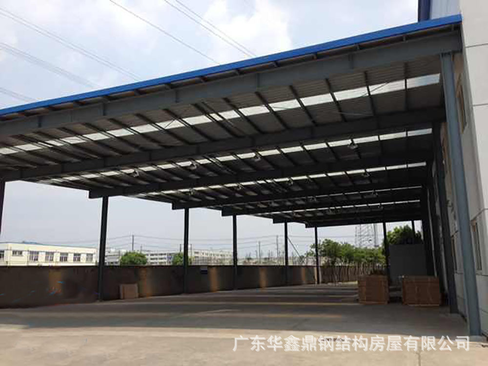 定制轻钢棚门式钢结构货物仓库简易彩钢板棚停车物流物料棚钢筋棚