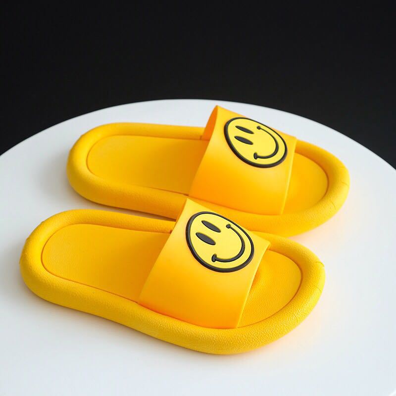 2023 Summer New Korean Style Children's Slippers Home Baby Shoes Smiley Girl's Sandals Cartoon Boy Flip-Flops