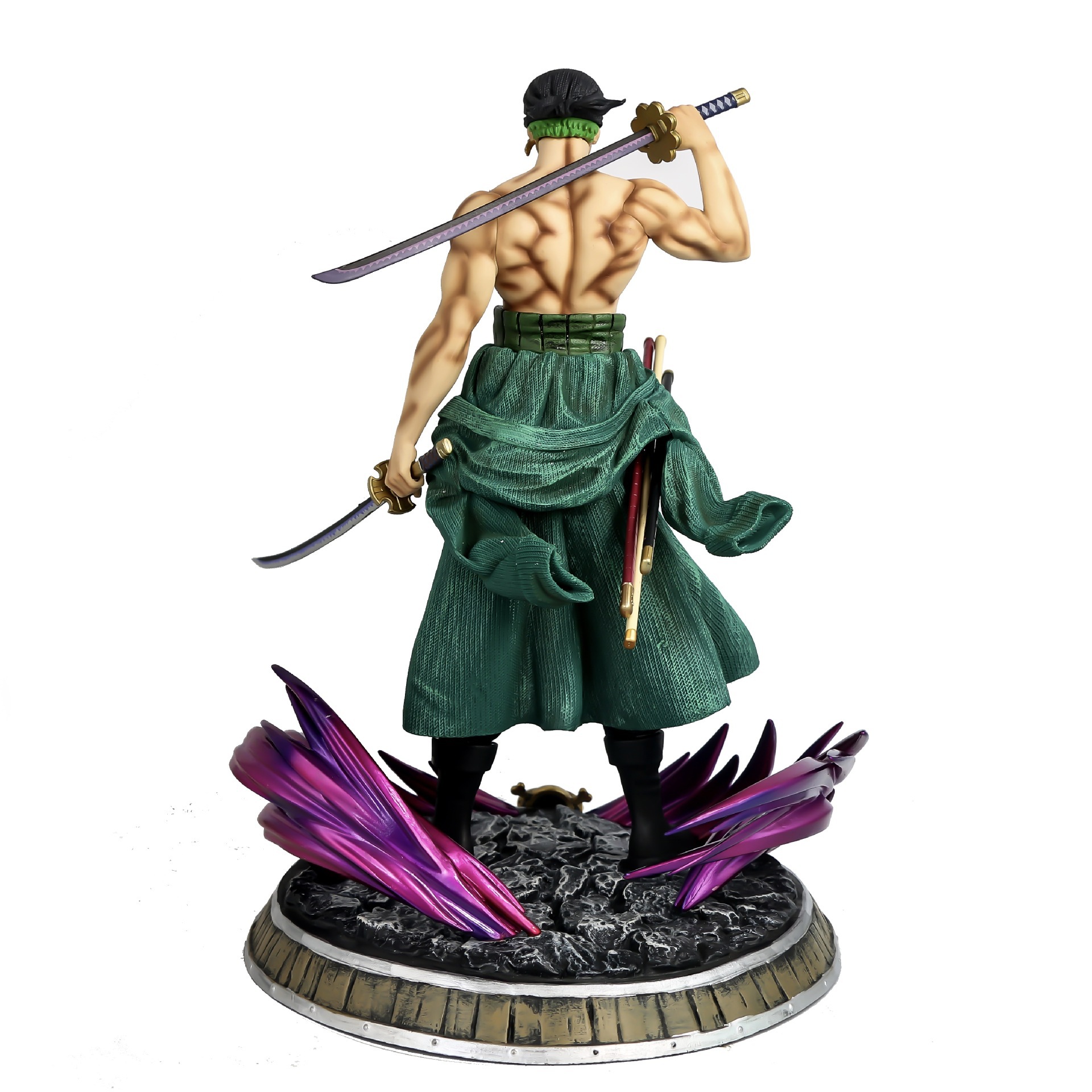 海贼gk 梦幻索隆 可换头 双头雕像 站姿扛刀 三刀流索隆手办模型