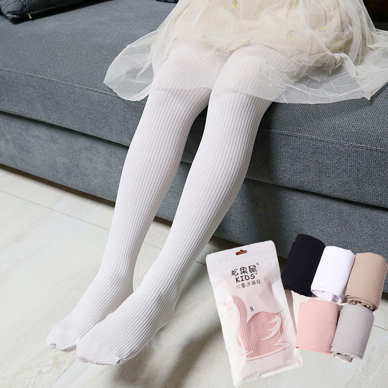 满包邮 夏季薄儿童天鹅绒连裤袜 女孩韩版竖条打底裤舞蹈裤表演裤