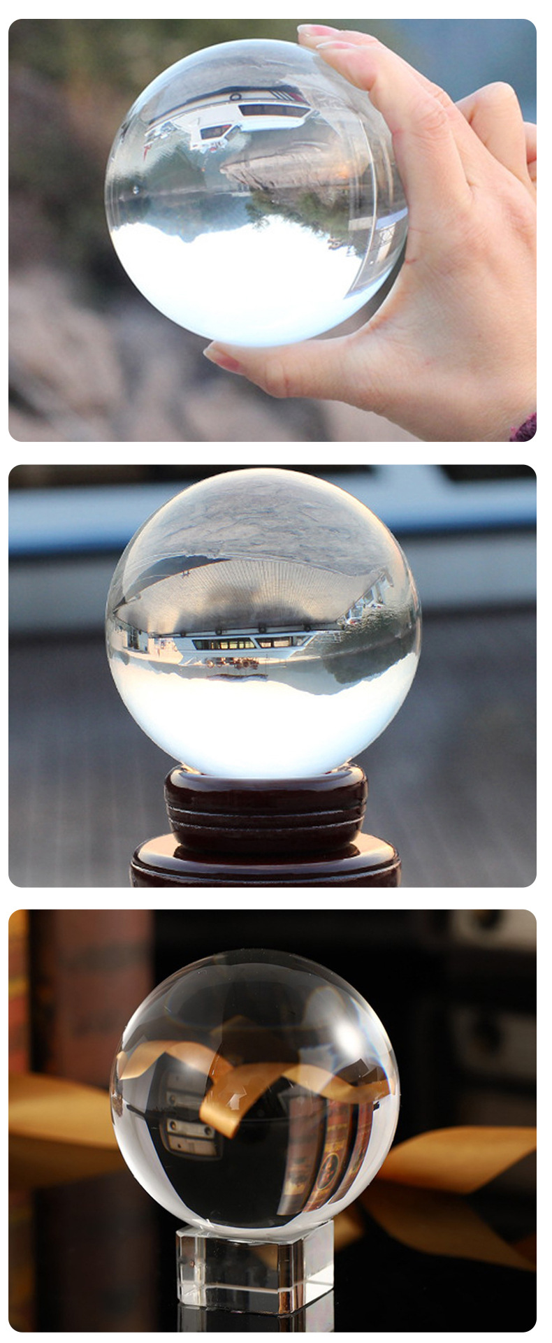 透明白水晶光球 水晶风水球 拍摄道具水晶球 内雕水晶工艺品摆件