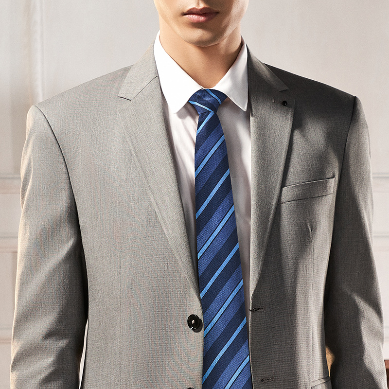 wensli/万事利 桑蚕丝领带职业商务男士正装礼盒 领带-陆陆通