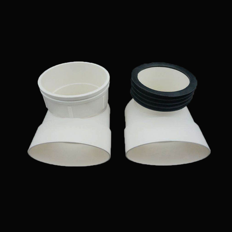 程鑫 厂家直销pvc 马桶移位器110扁管配件橡胶圈可调距扁管弯头