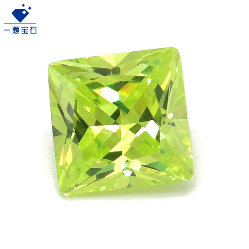 苹果绿锆石正方直角公主切 手表常用 杂形可定制