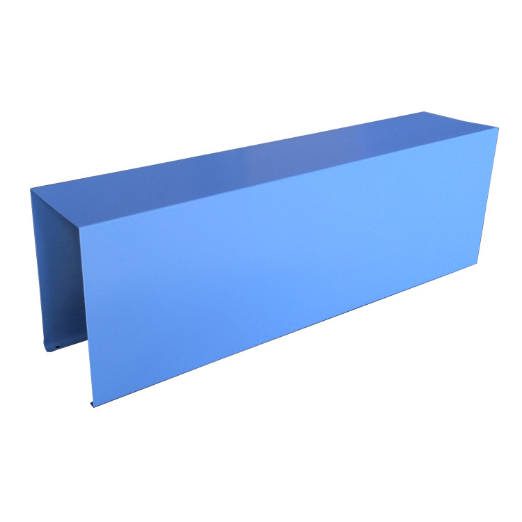 佛山铝方通吊顶定制厂家 喷粉蓝色铝方通 u型铝方通天花定制