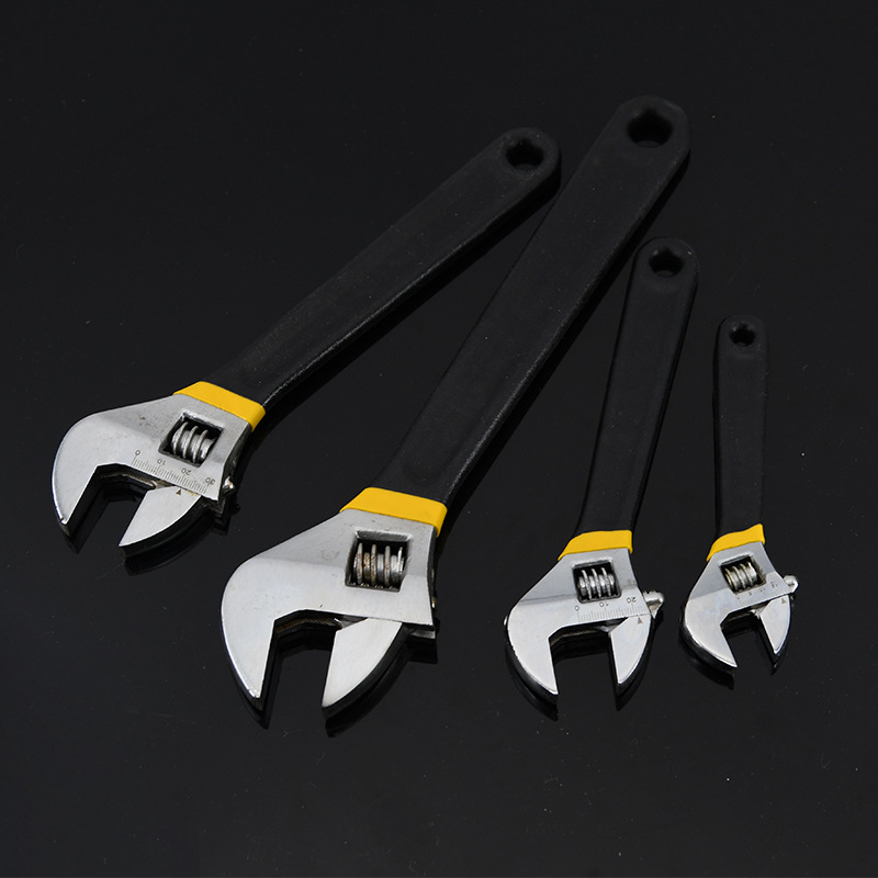 Touch Plastic Handle Adjustable Wrench Ratchet Dual-Purpose Large Opening Shifting Spanner Wrench