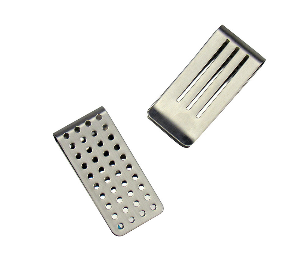 创意简约镂空金属钱夹子男士女士钞票夹卡夹私人订制logo特价批发