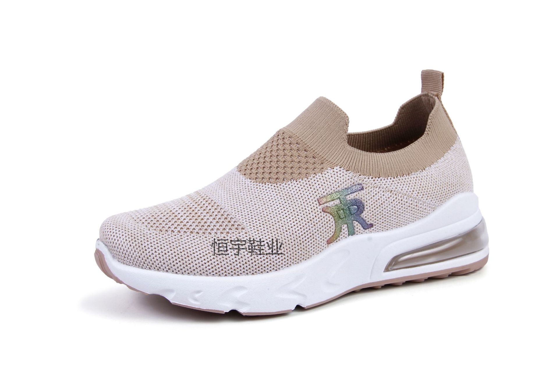 Hengyu 2023 Women's Shoes Breathable New Women's Large Air Cushion Dynamic Casual Fashionable Shoes Flying Woven Shoes Lightweight Flying Woven Surface Running Shoes