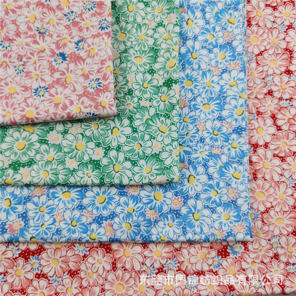 常年现货 棉花布 春夏季新款连衣裙面料 纯棉印花布