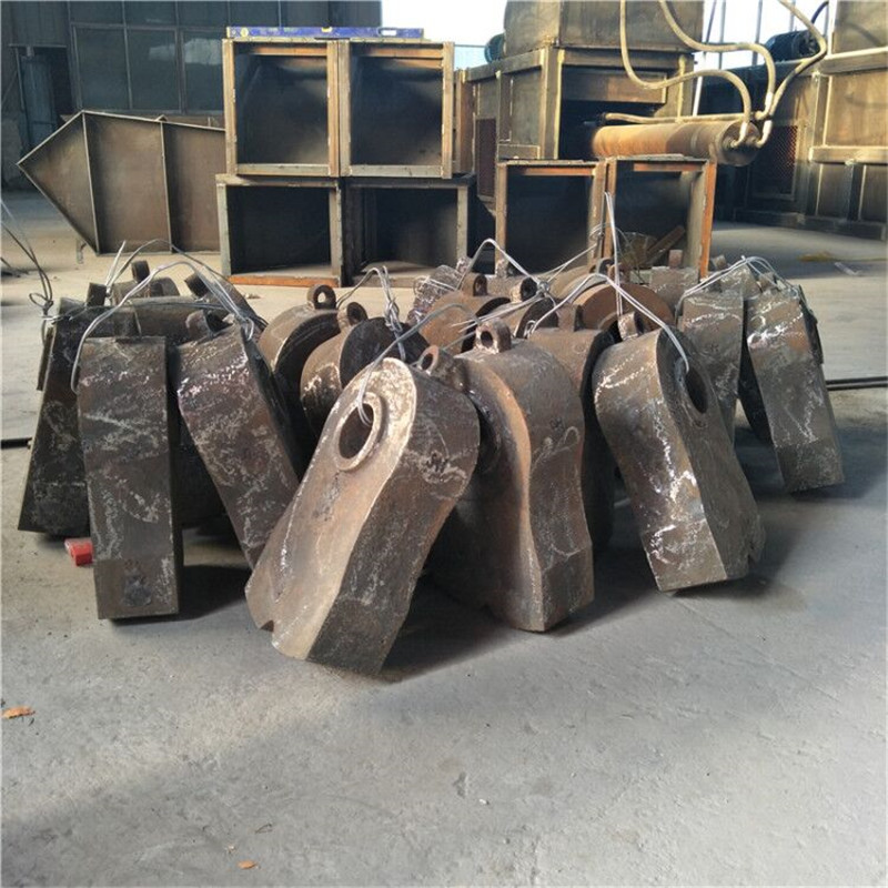 使用寿命长浩凡高锰钢制砂机锤头锻打复合破甩锤金属破碎机配件
