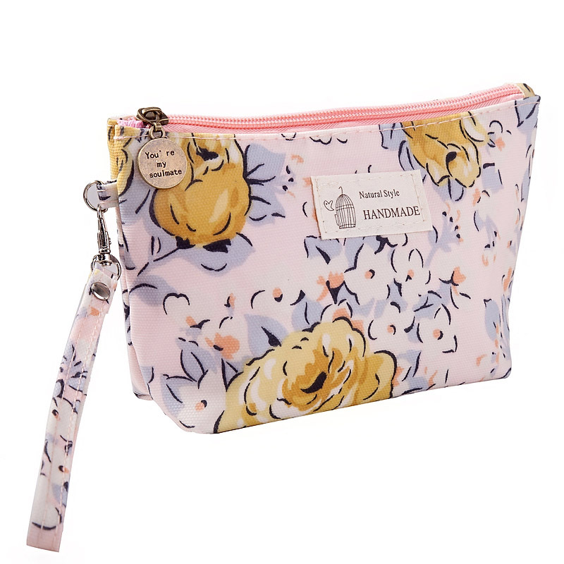 Portable Printing Water-Repellent Cloth Cosmetic Bag Travel Women's Zipper Portable Toiletry Bag Multifunctional Storage Bag