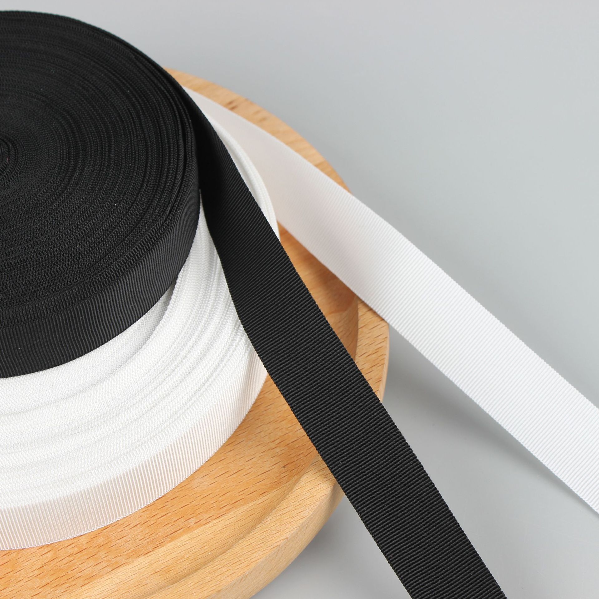 现货 黑白色2cm织带尼龙包边带平纹服装背箱包锦纶纺织辅料包边条