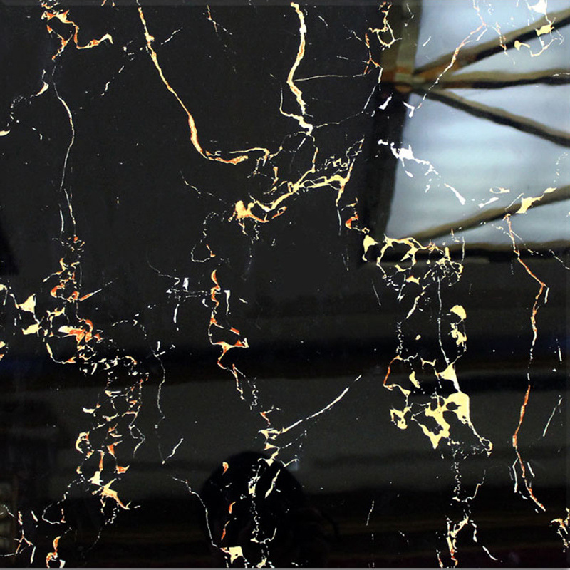 厂家批发黑金花深啡网黑白根通体大理石瓷砖800*800过门石地板砖