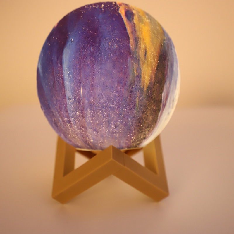 彩艺3d星空灯浪漫小夜灯创意彩绘月球灯情人生日礼品现货批发月球