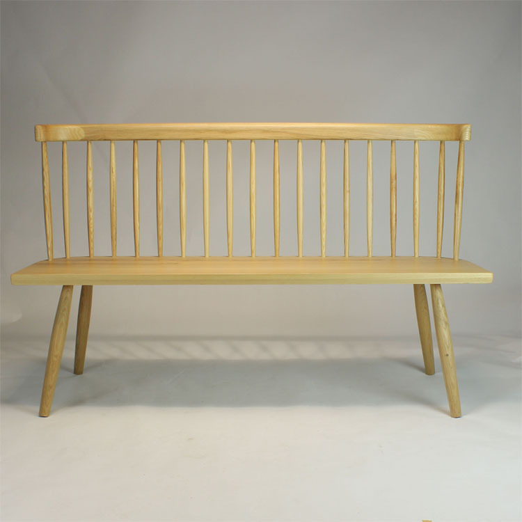 新中式实木家用长凳子中式家居客厅多人椅子可定制原木靠背长椅子