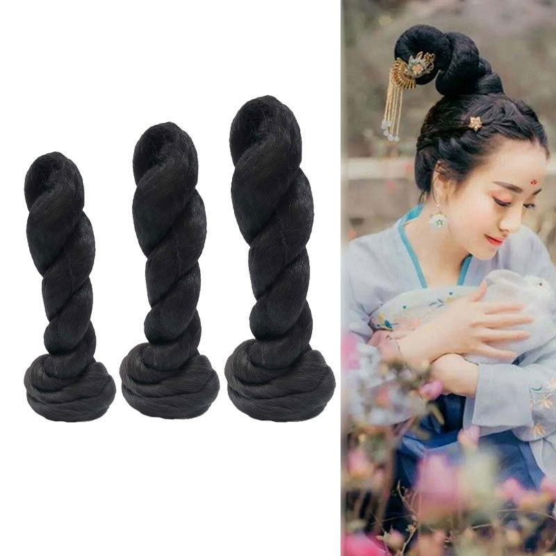 灵蛇发髻假发包古风垫发立式麻花假头发盘发古装新娘贵妃仙女造型