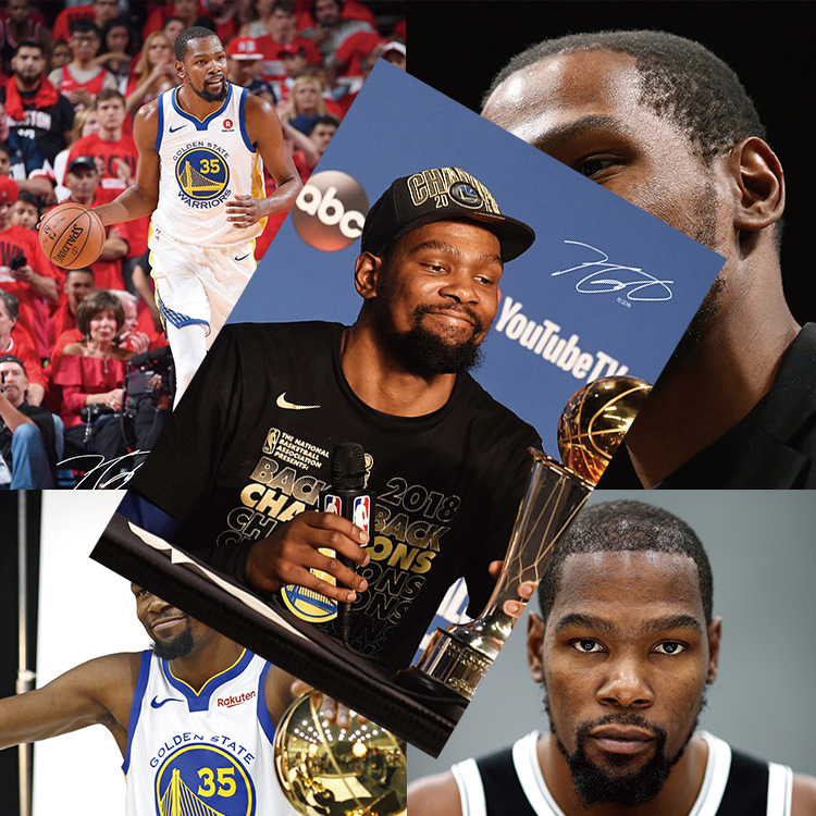 凯文杜兰特海报 opp袋装 1套8张 nba球星周边写真宿舍