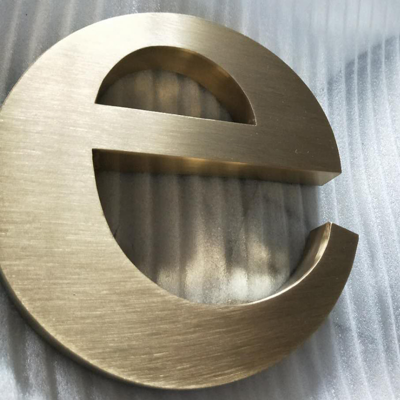 厂家供应不锈钢电镀钛金字 门头招牌精工平面钛金字【钛金字】