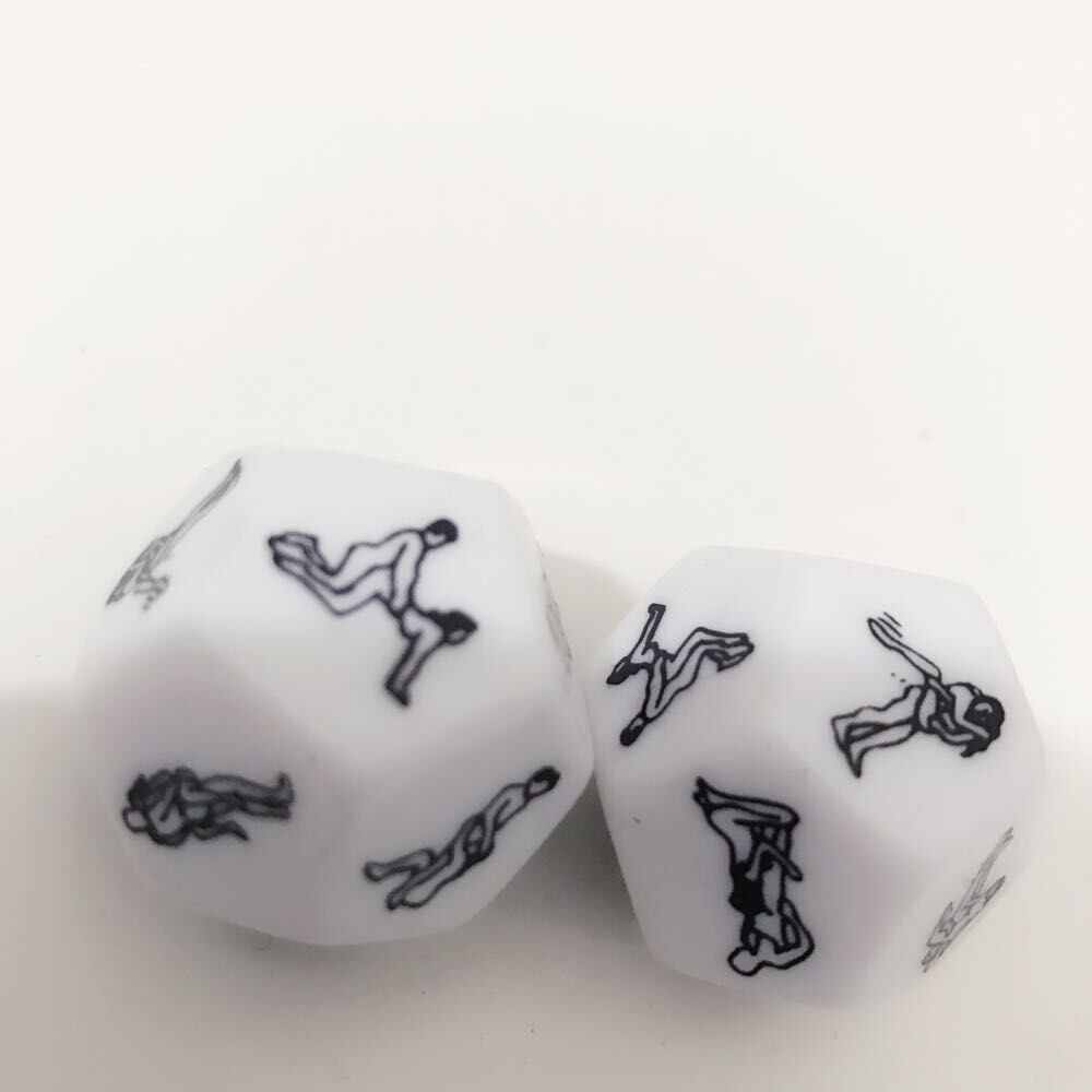 白色12面情趣骰子动作姿势色子骰子娱乐挑逗性用品夫妻调情玩具