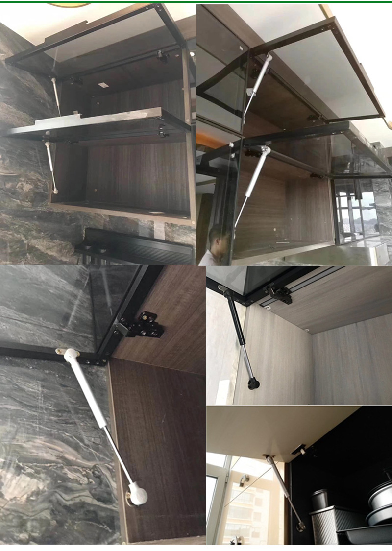 20铝框门支撑杆 极简气撑杆 榻榻米床上翻门气压杆木门上翻气动杆