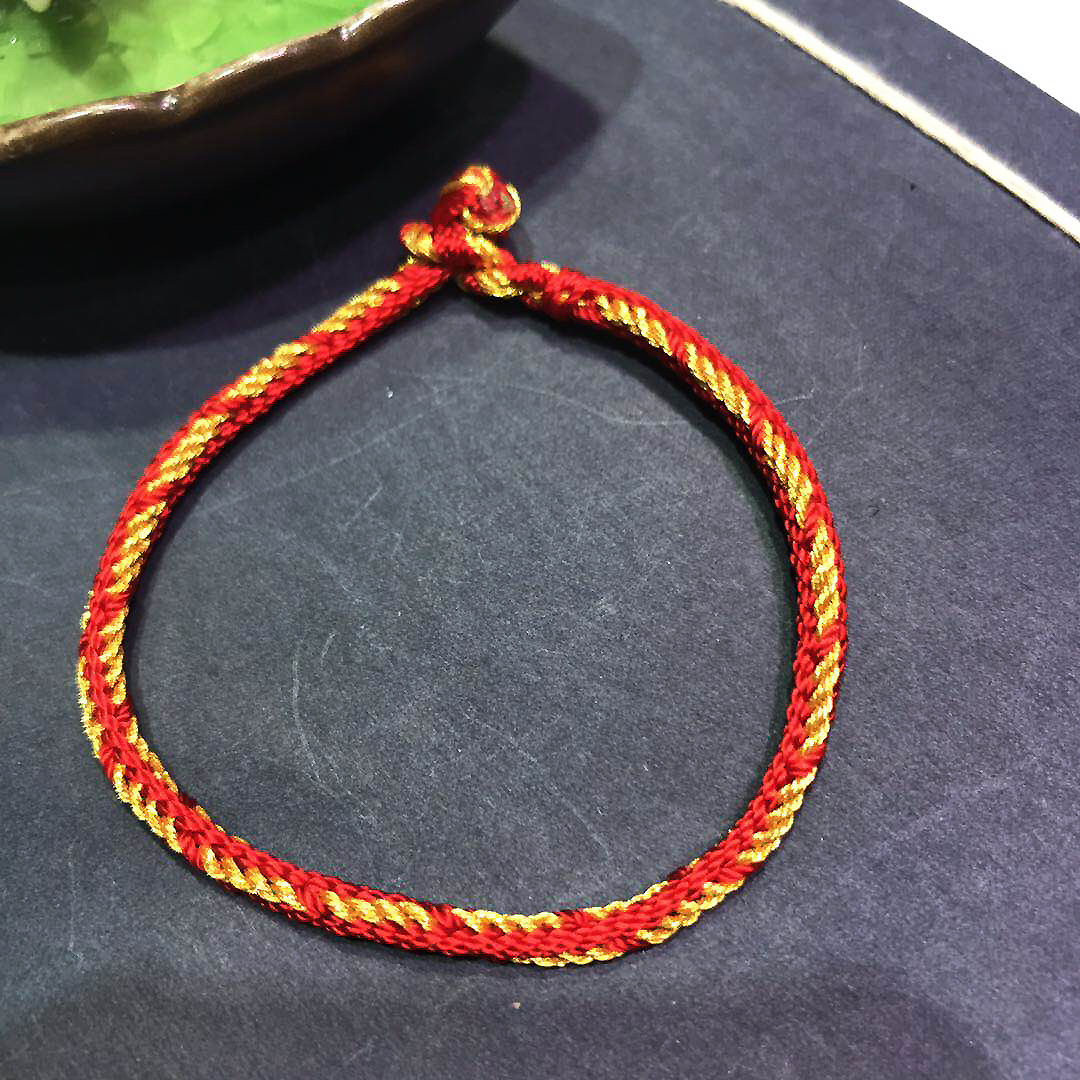 本命年端午红绳手链牛年金刚结八股手绳手工编织可配转运珠硬金珠