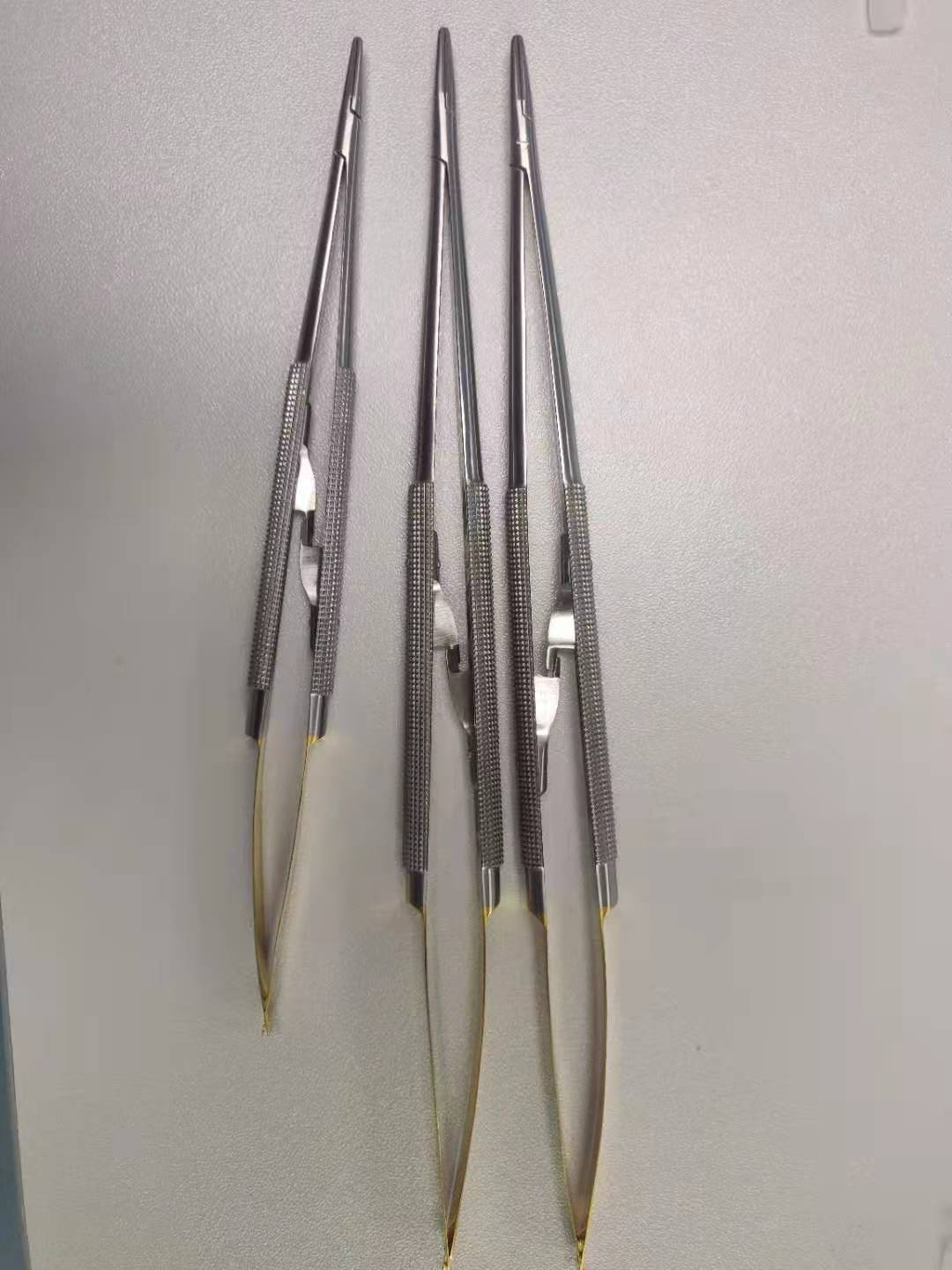 显微持针钳不锈钢钨碳钢粗针细针带锁扣平台持针器规格全