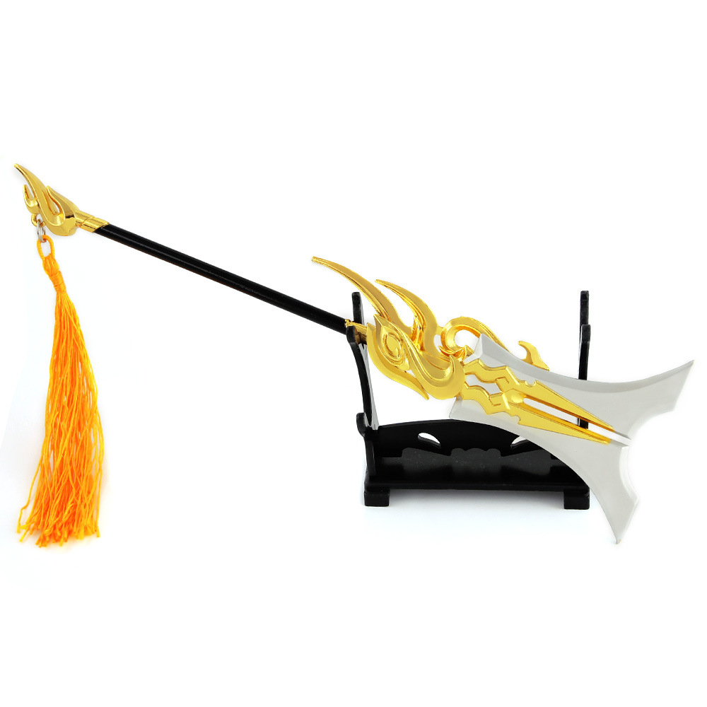 王者农药游戏周边五虎上将张飞虎魄武器模型全金属工艺品摆件