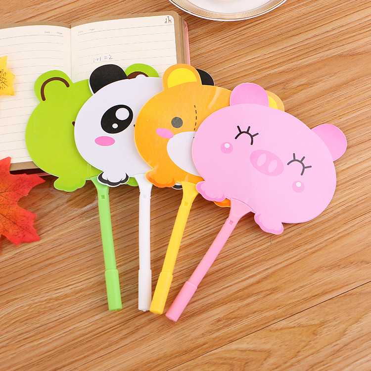 Cute Cartoon Fan Pen Creative Prize Gift Student Ballpoint Pen Korean Style Learning Stationery Fan Ballpoint Pen