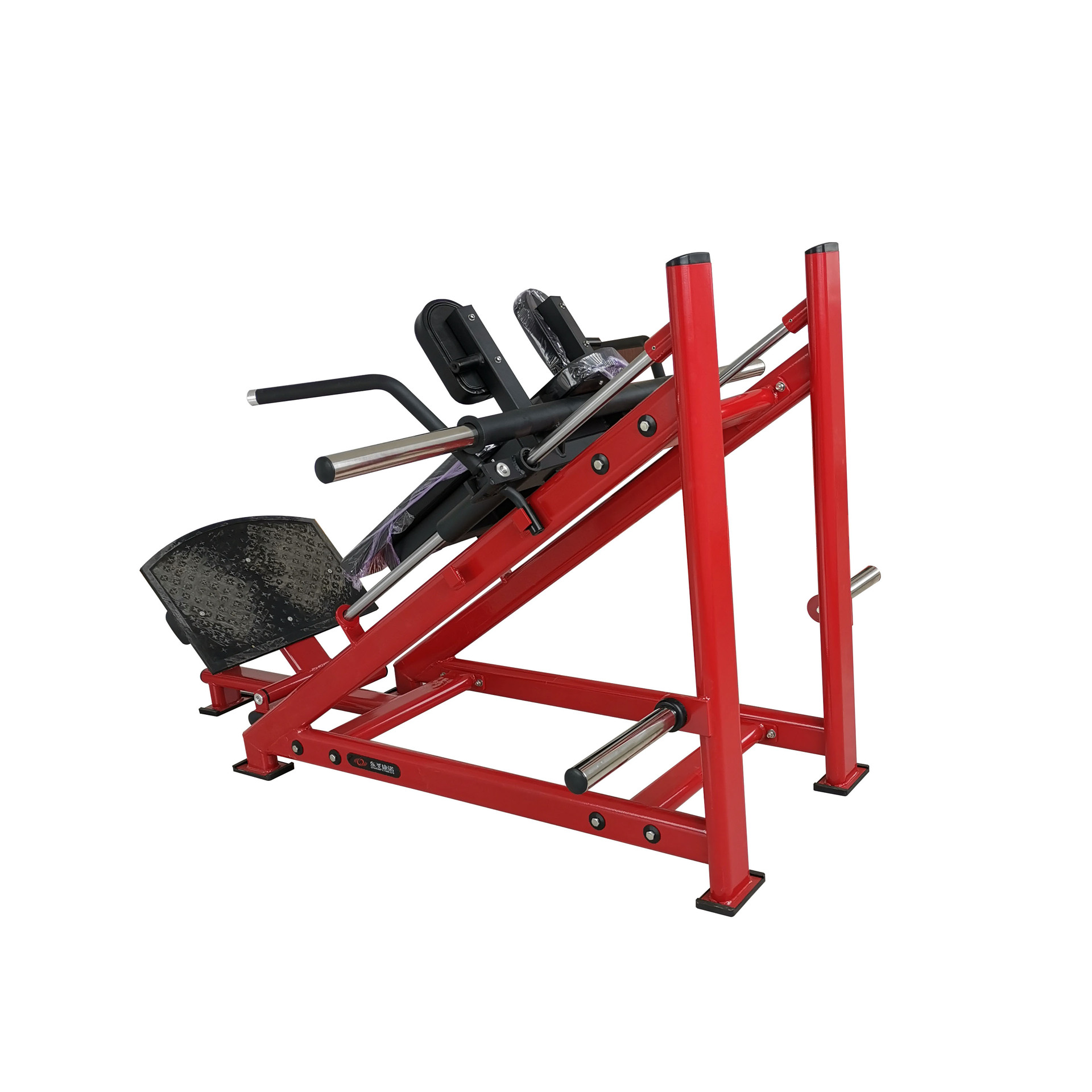 厂家直销挂片斜蹲训练器哈克深蹲机腿部力量训练健身房用健身器材