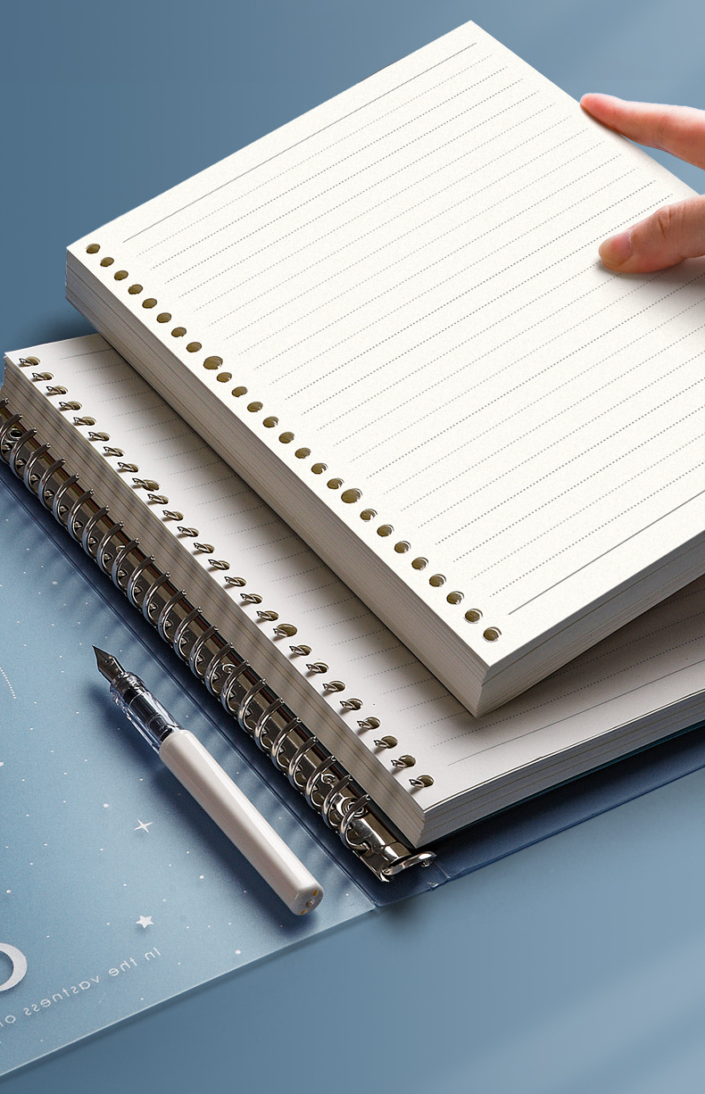 超厚活页笔记本大容量200张厚本子b5扣环笔记本子a5替芯简约大号