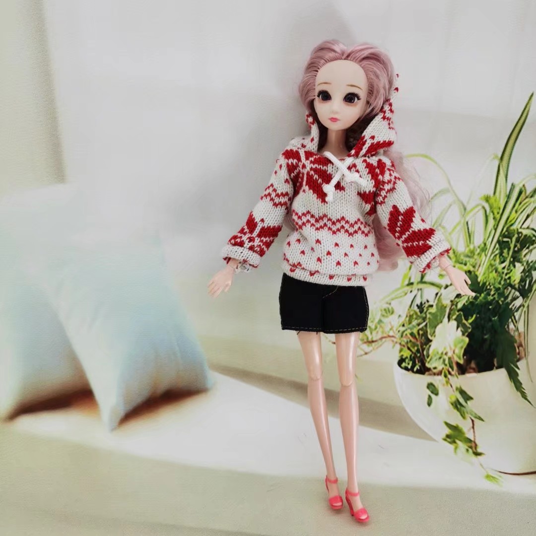 洋娃娃玩具换装衣服身高30厘米6分娃衣超模fr休闲毛衣卫衣时装