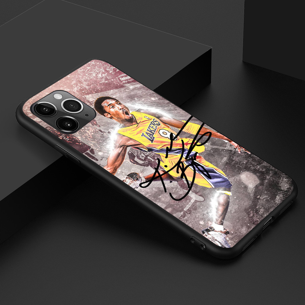 适用iphone12手机壳定制nba湖人黑曼巴科比手机壳kobe phone case