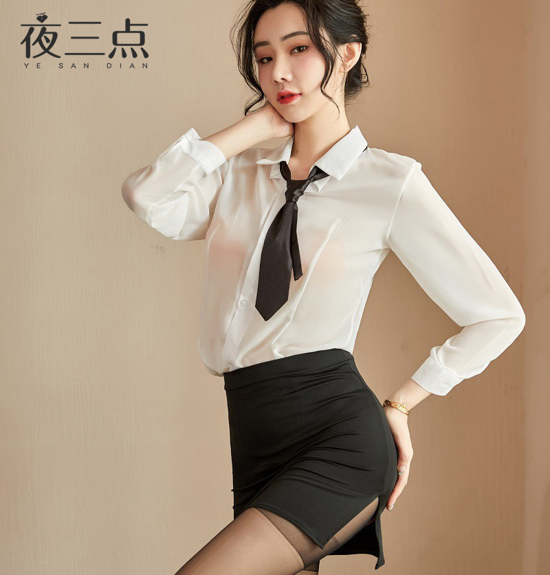 夜三点情趣内衣教师制服诱惑骚老师性感套装ol秘书办公室一件代发