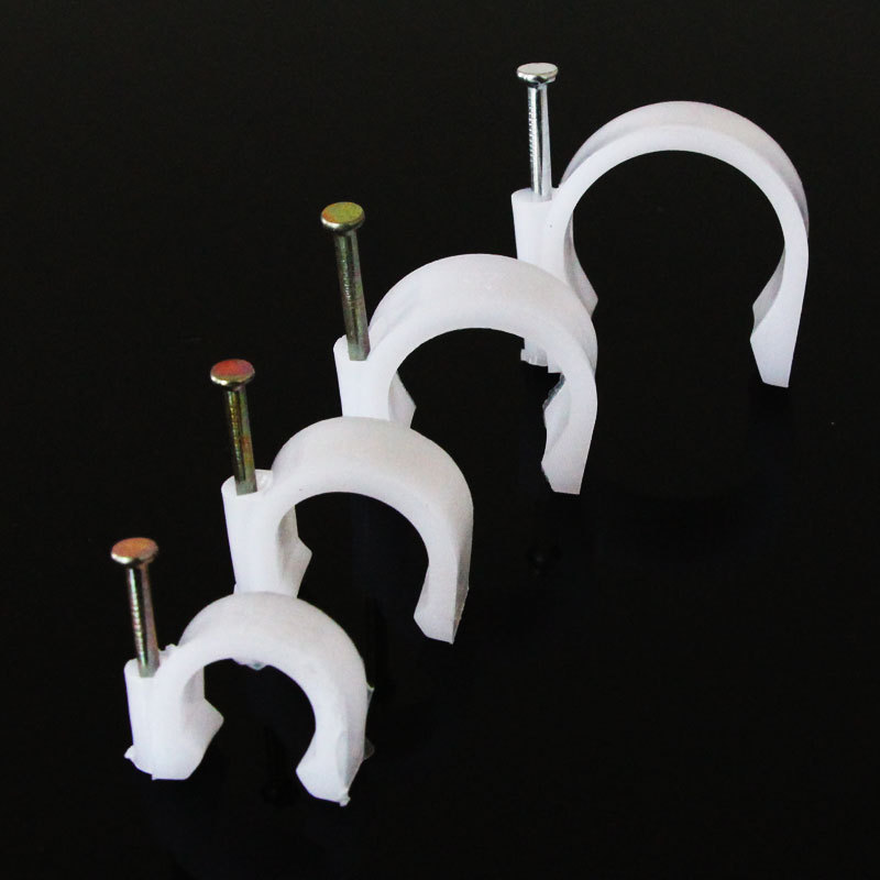 pvc边卡墙面钢钉线卡塑料卡扣墙钉线卡固定卡u型粗钉满 9.9元包邮