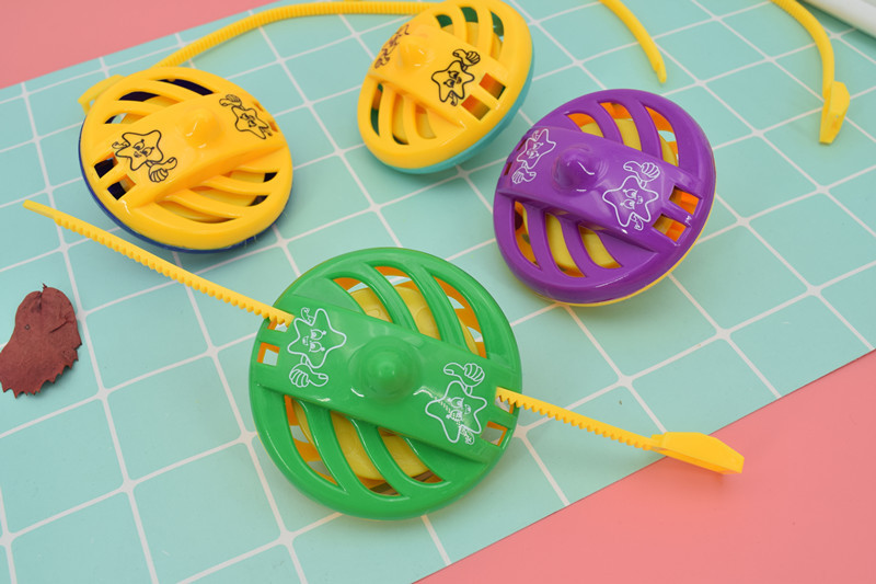 拉线陀螺 怀旧玩具手拉旋转陀螺拉条地转幼儿园礼品奖品地摊热卖