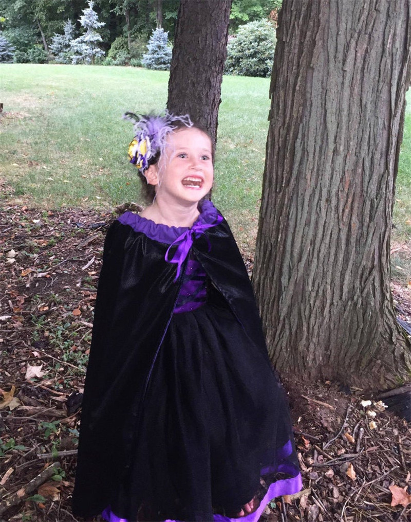 万圣节小魔女披风哈利波特公主斗篷风衣阿拉丁神灯女孩表演服摄影