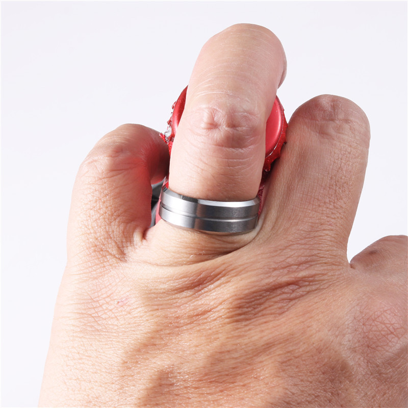 a 8mm 钨钢戒指潮男个性开啤酒起子开瓶器网红单身指环