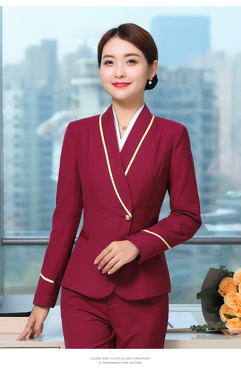 空姐服职业套装女2020春秋新款前台客服接待工作服高铁乘务员制服