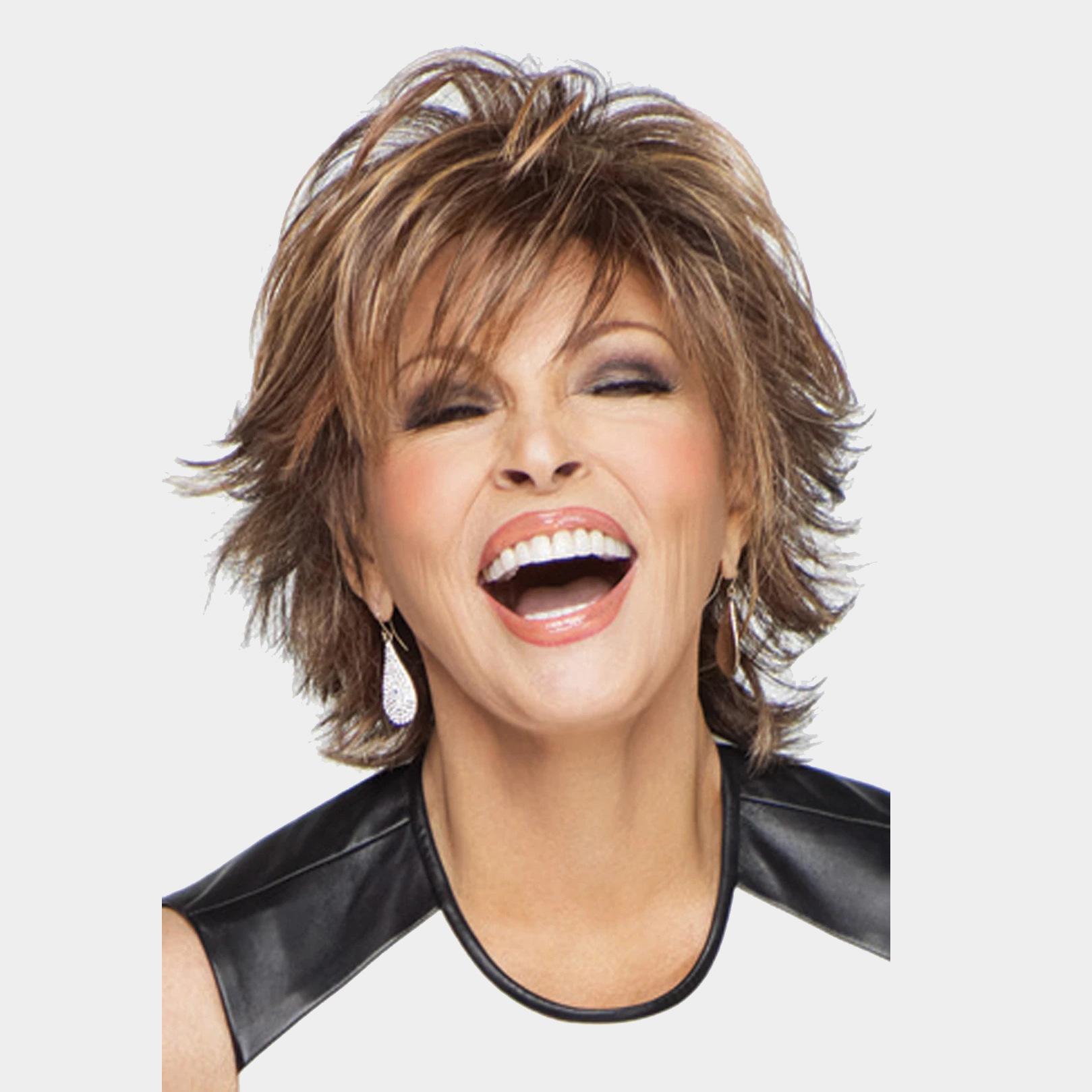 欧美女士短发 亚麻色反翘短卷发化纤高温丝假发头套 厂家一件代发